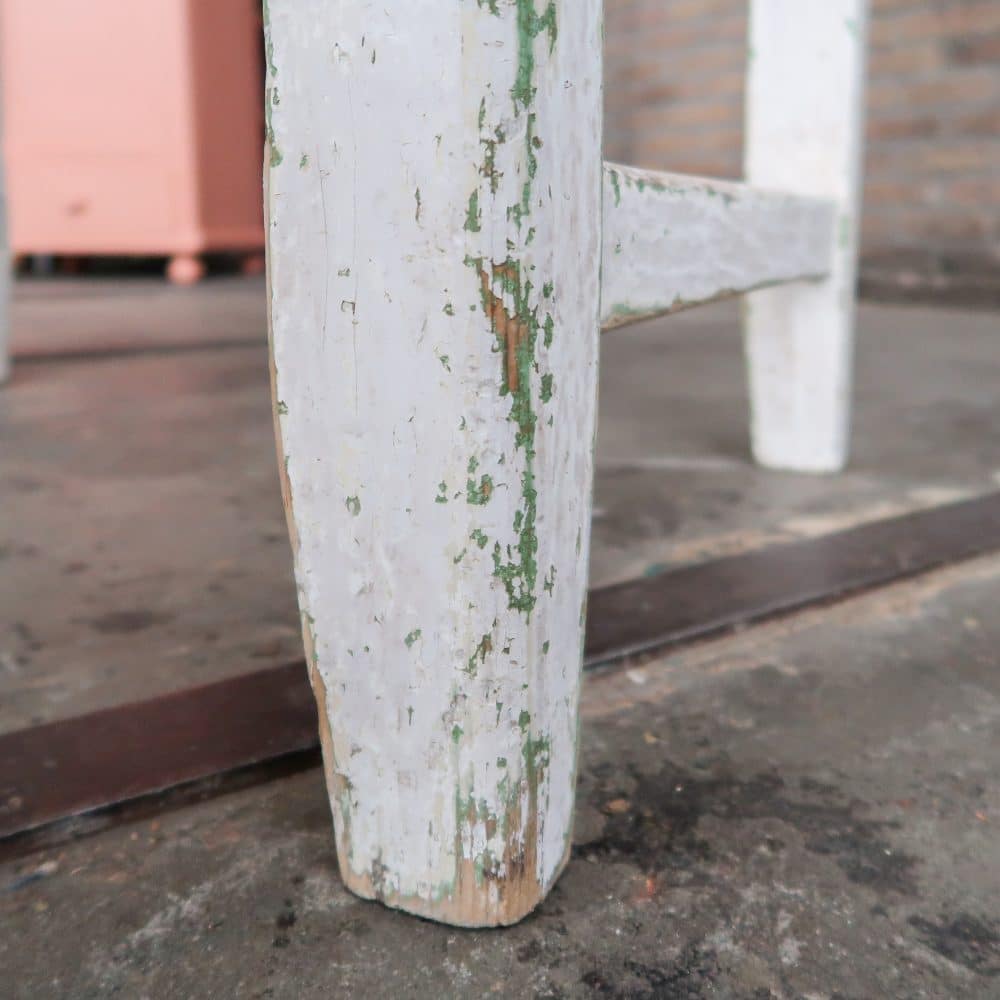 Brocante tafeltje met uitschuifbare plank - Afbeelding 10