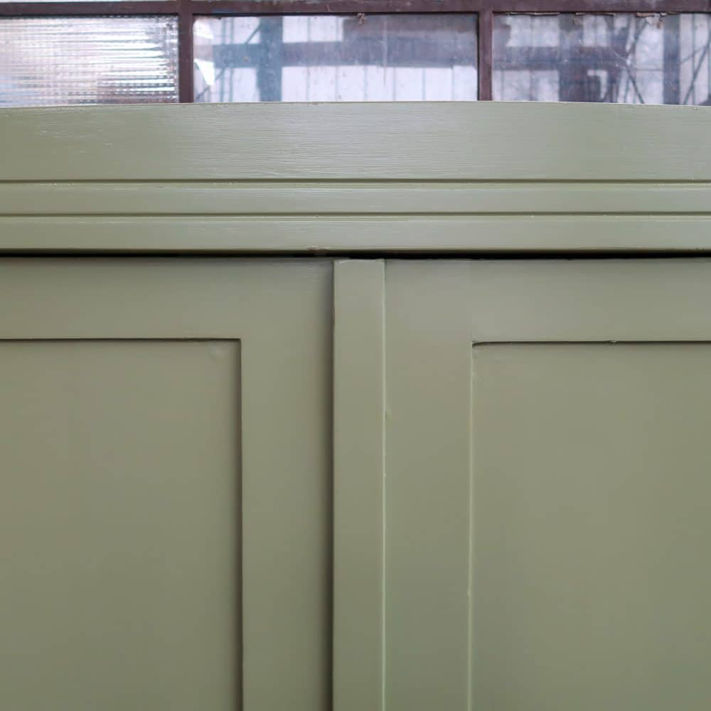 Brocante groene linnenkast - Afbeelding 5