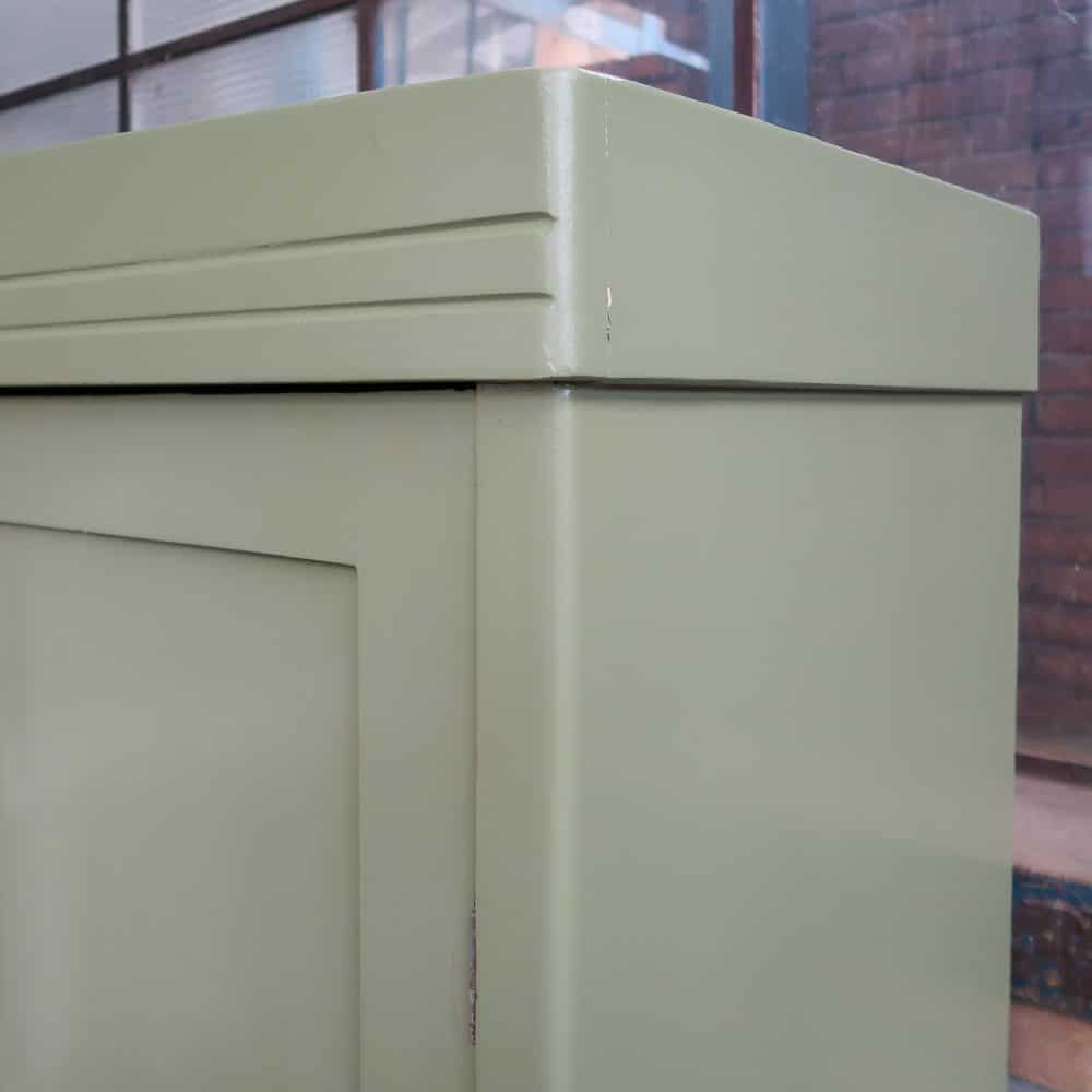 Brocante groene linnenkast - Afbeelding 4