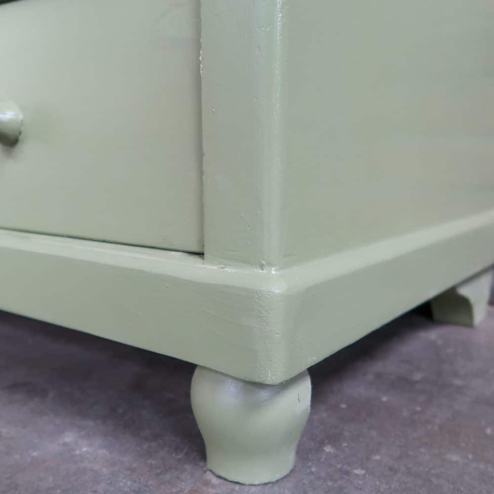 Brocante groene linnenkast - Afbeelding 8