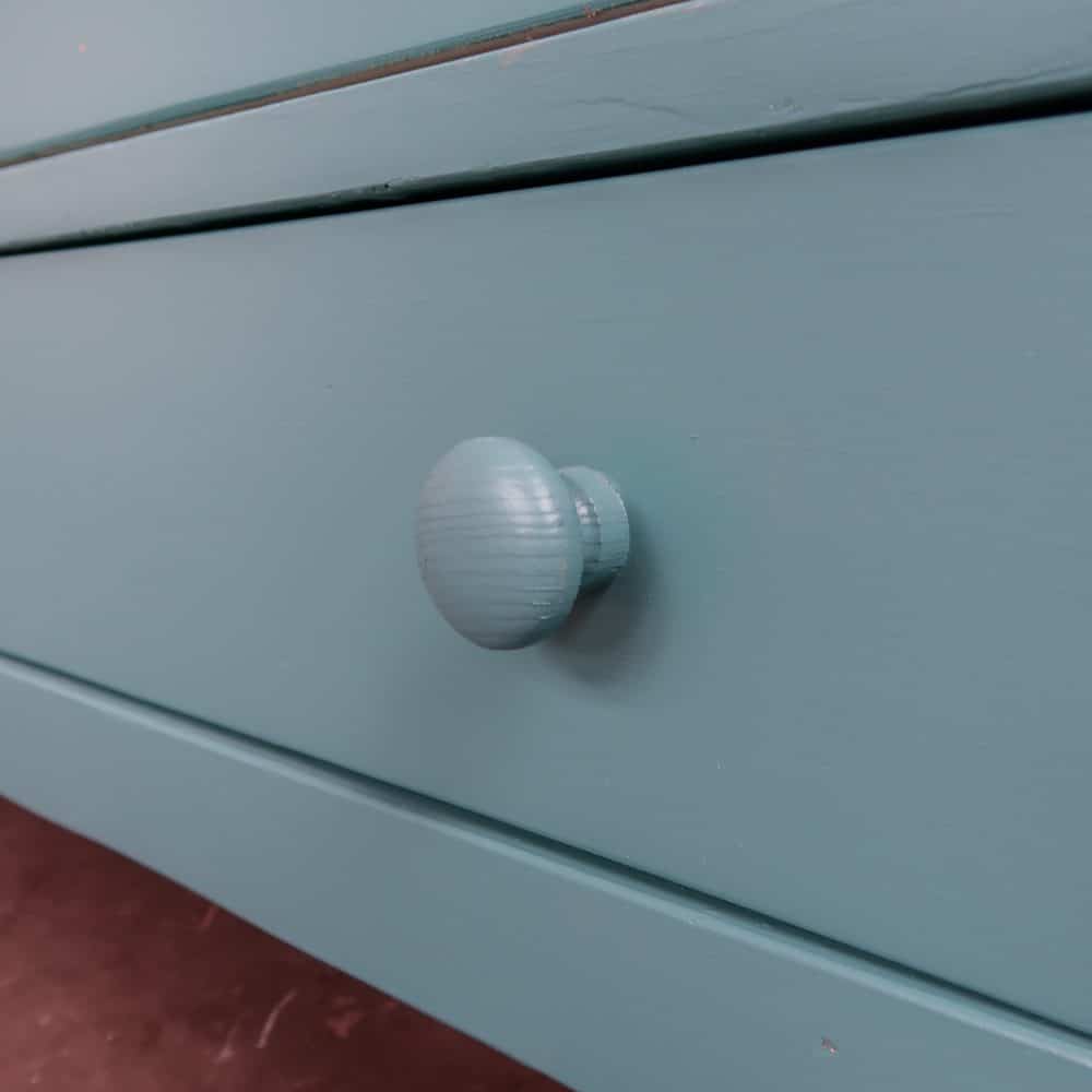 Brocante turquoise vitrinekast - Afbeelding 7