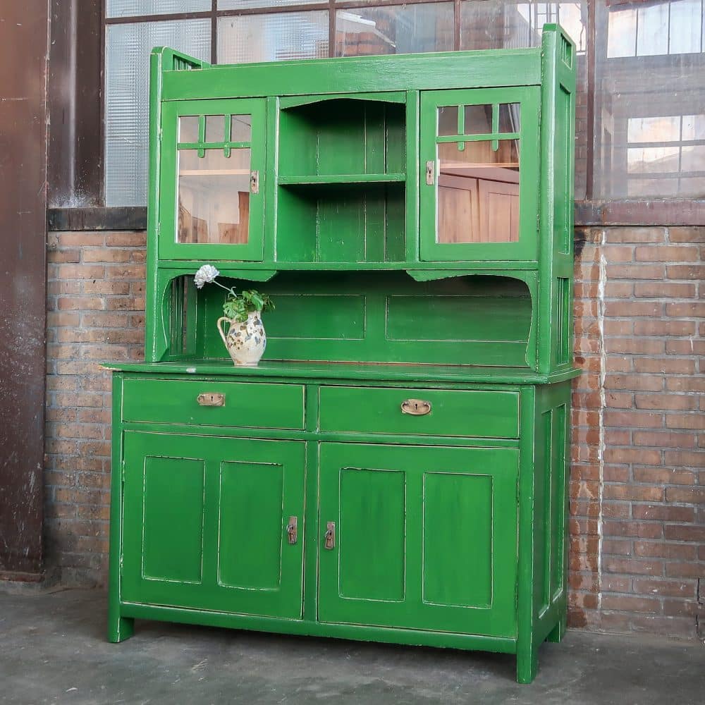 Groene brocante buffetkast - Afbeelding 3