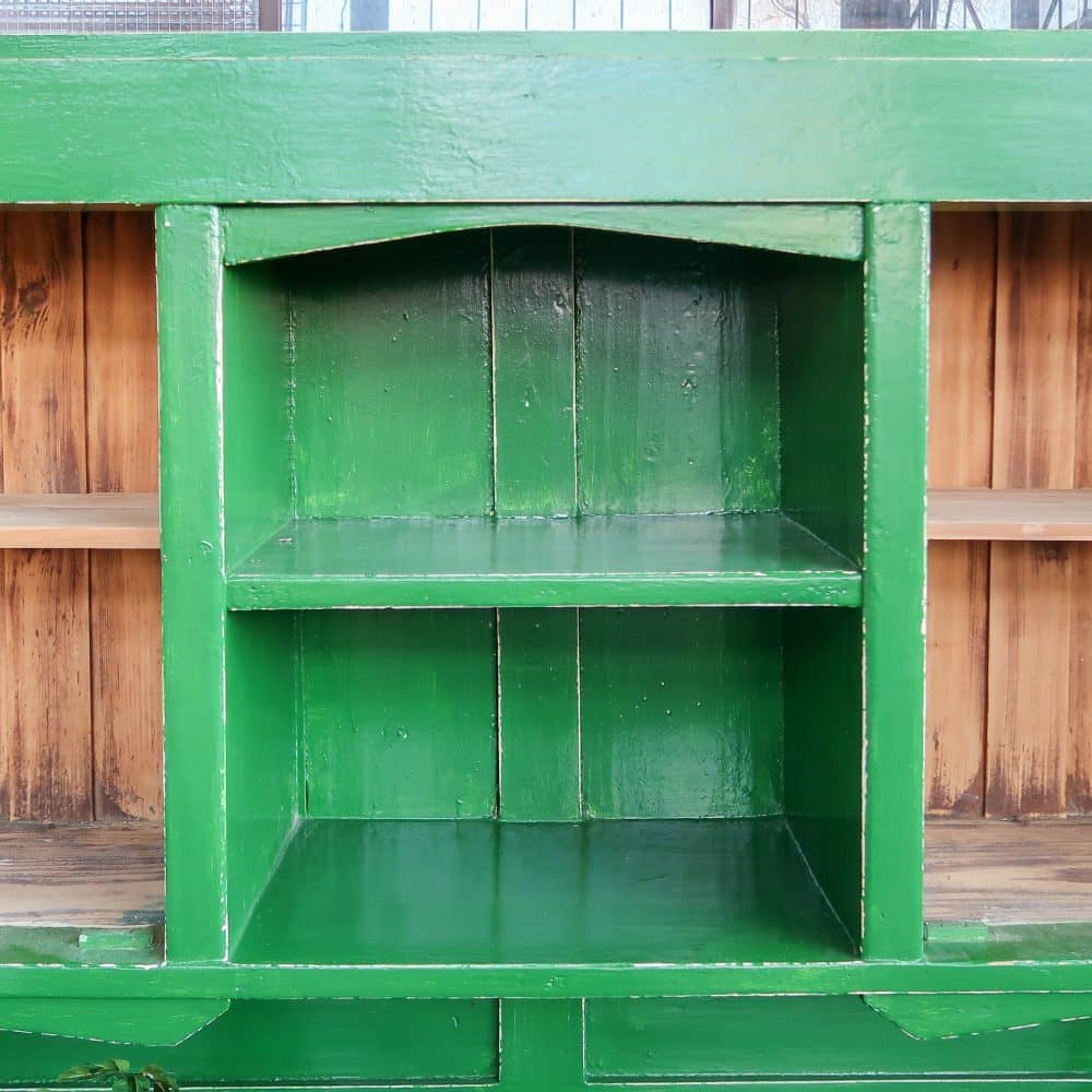 Groene brocante buffetkast - Afbeelding 4
