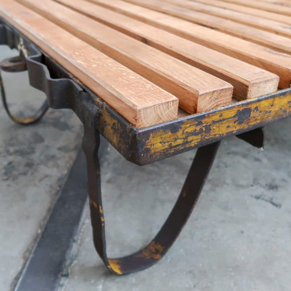 Industriële kar - salontafel - Afbeelding 3