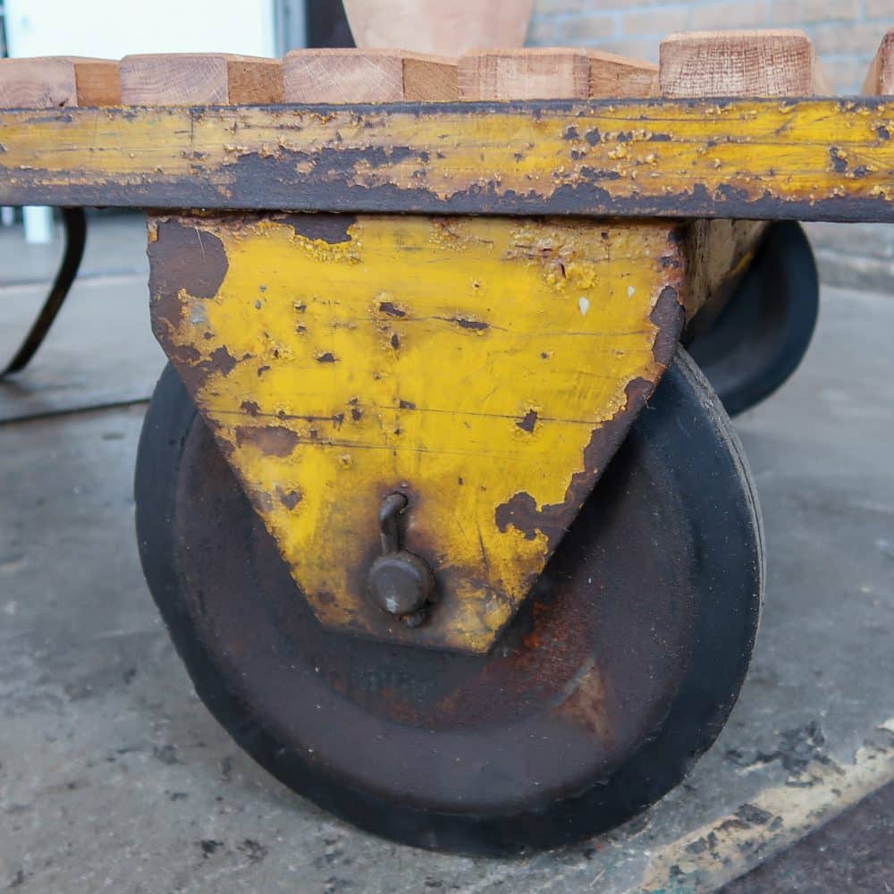 Industriële kar - salontafel - Afbeelding 10
