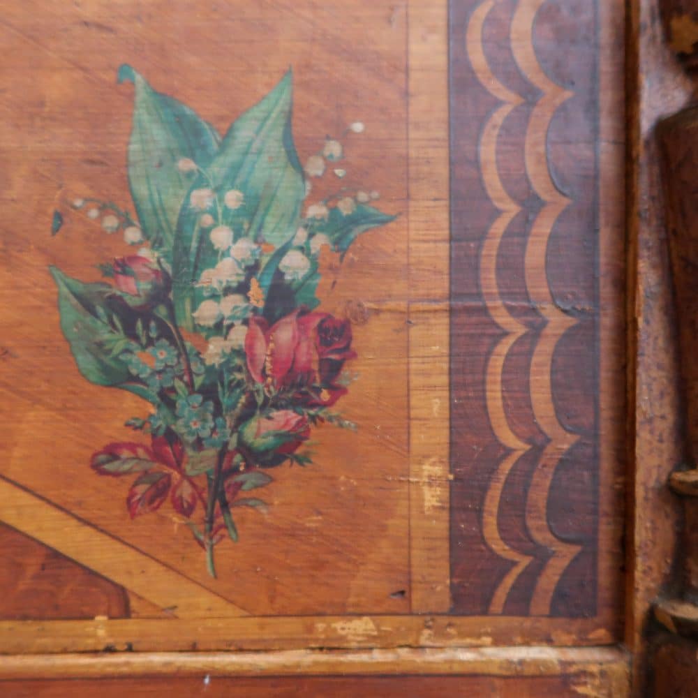 Brocante bruine commode - Afbeelding 14