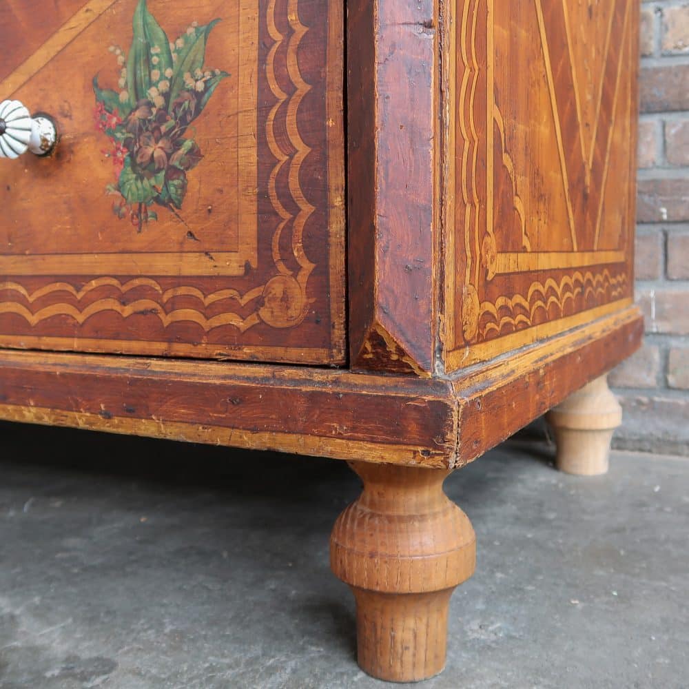 Brocante bruine commode - Afbeelding 15