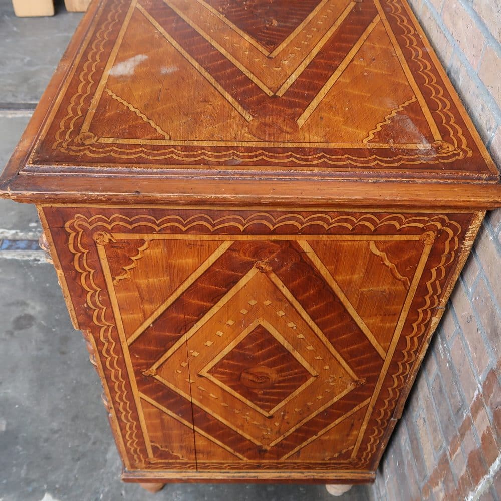 Brocante bruine commode - Afbeelding 8
