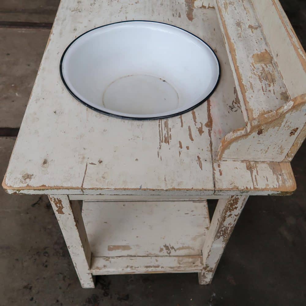 Brocante houten wastafel - Afbeelding 4