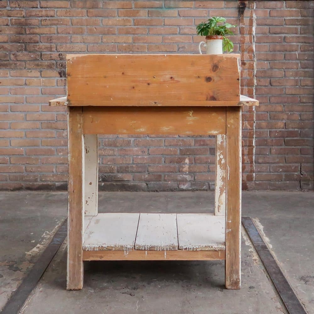 Brocante houten wastafel - Afbeelding 9