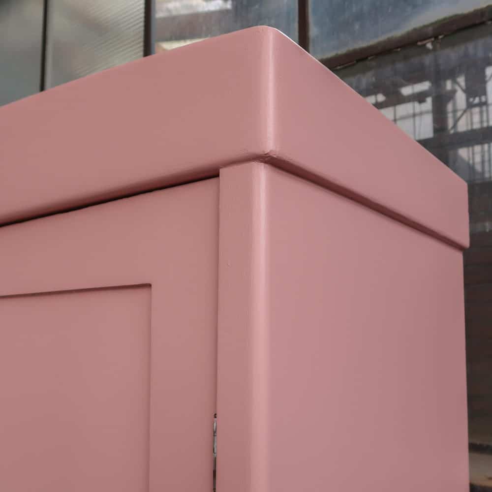Brocante roze linnenkast - Afbeelding 5