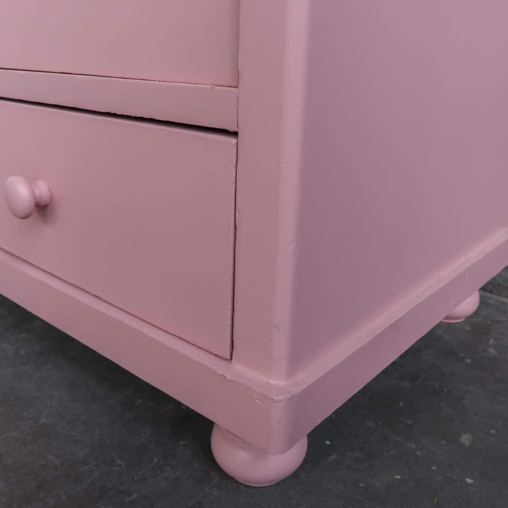 Brocante roze linnenkast - Afbeelding 8