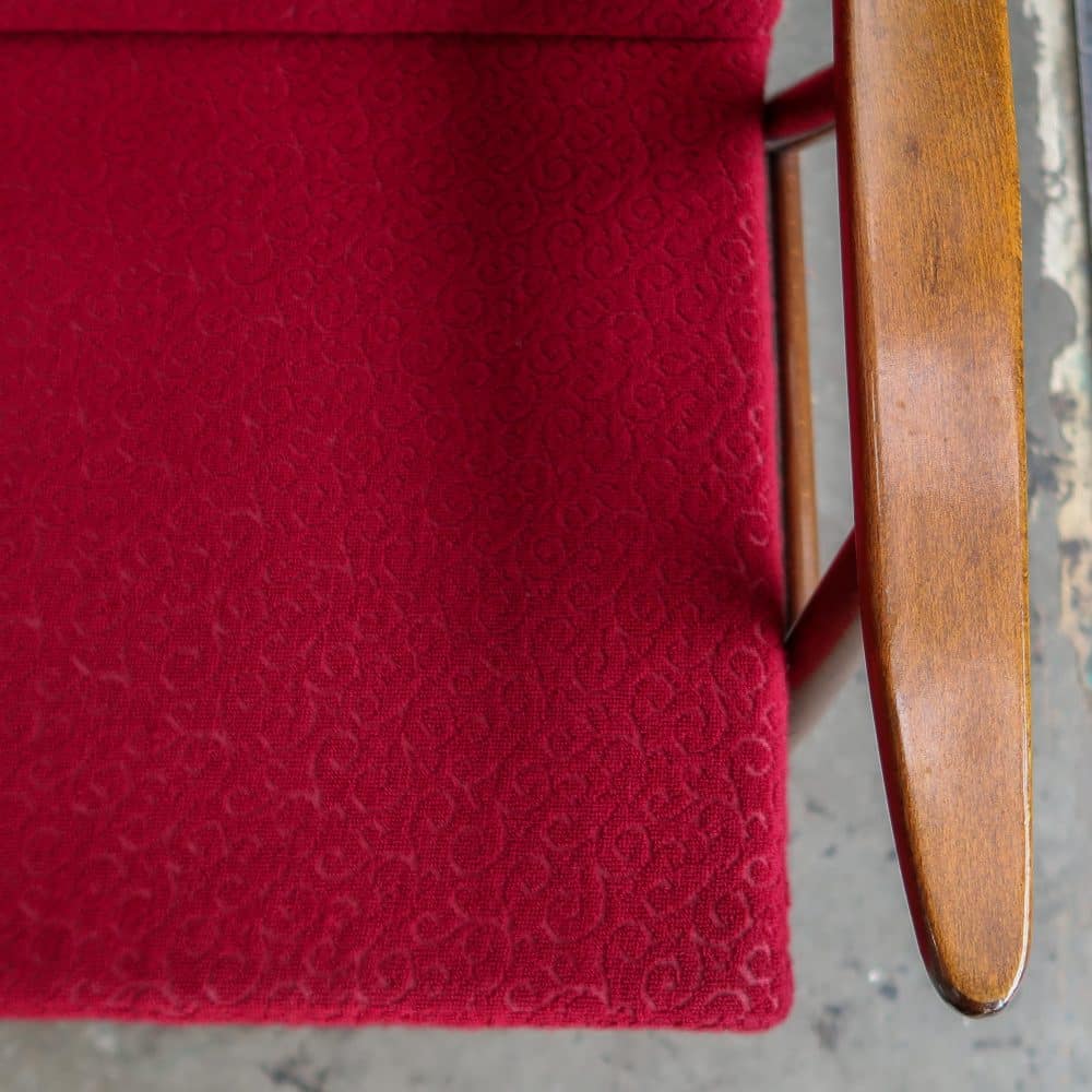 Rode vintage fauteuil - Afbeelding 7
