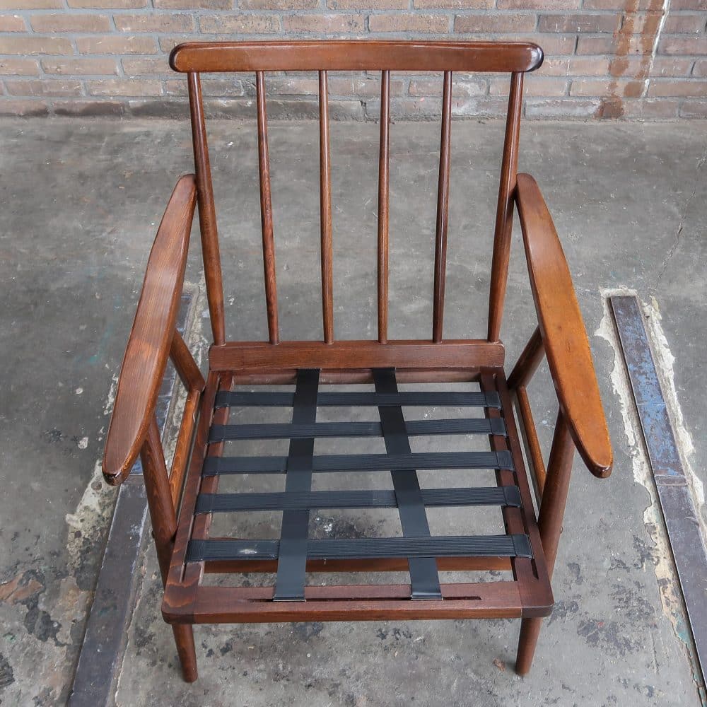 Rode vintage fauteuil - Afbeelding 6