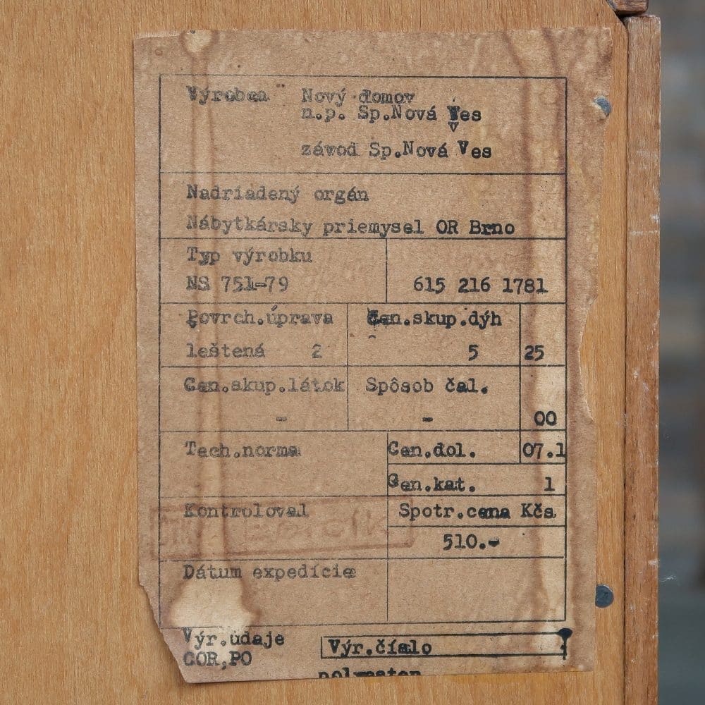 Vintage nachtkastje met lades - Afbeelding 5
