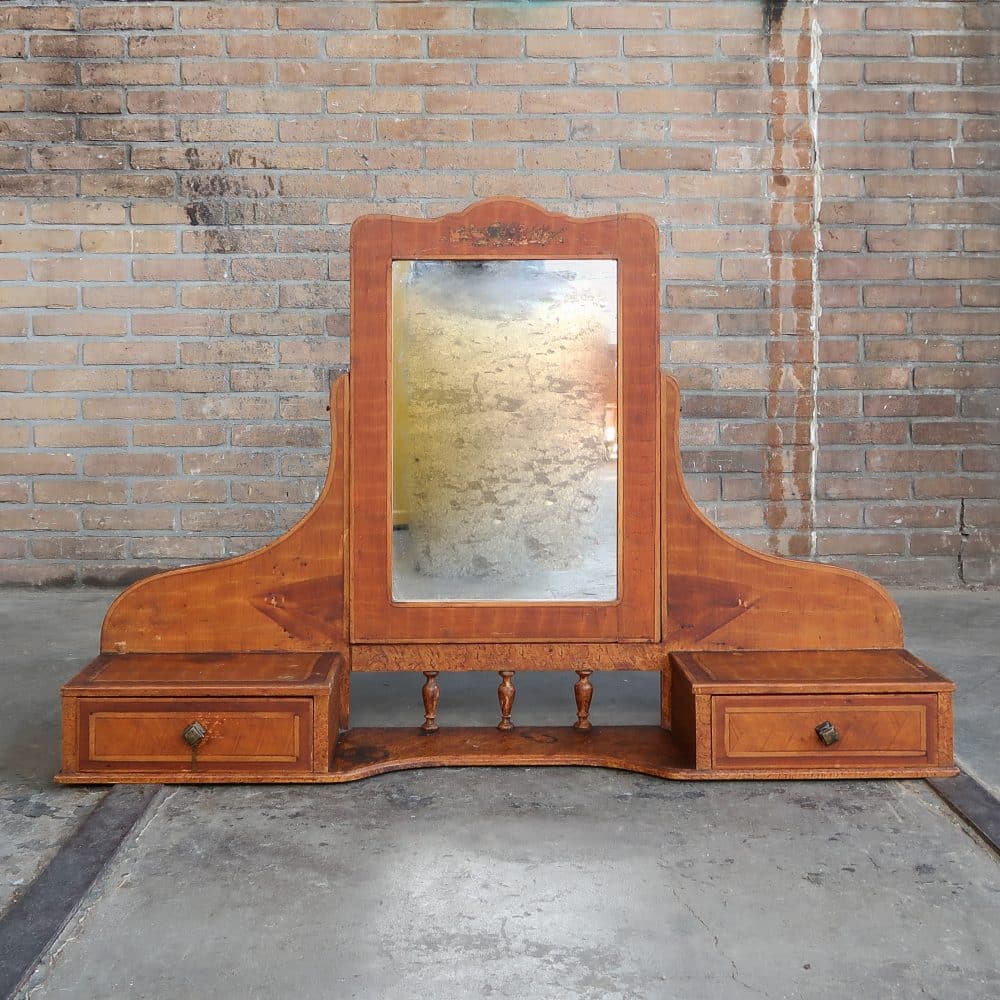 Vintage spiegel met lades - Afbeelding 2