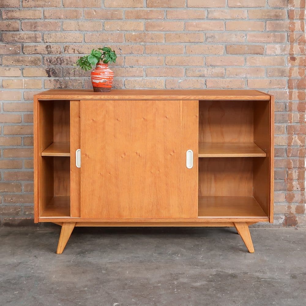 Vintage dressoir met schuifdeuren - Afbeelding 3