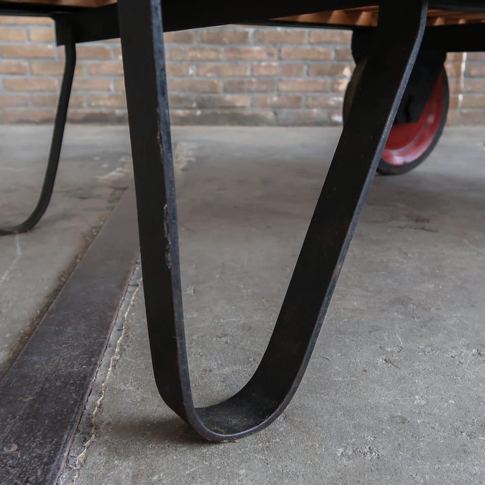 Industriële kar - salontafel - Afbeelding 7