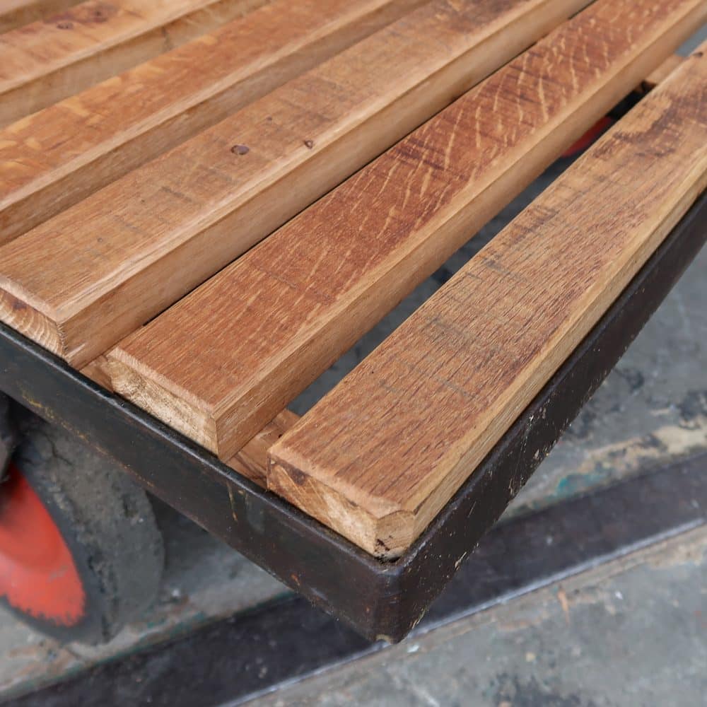 Industriële kar - salontafel - Afbeelding 4