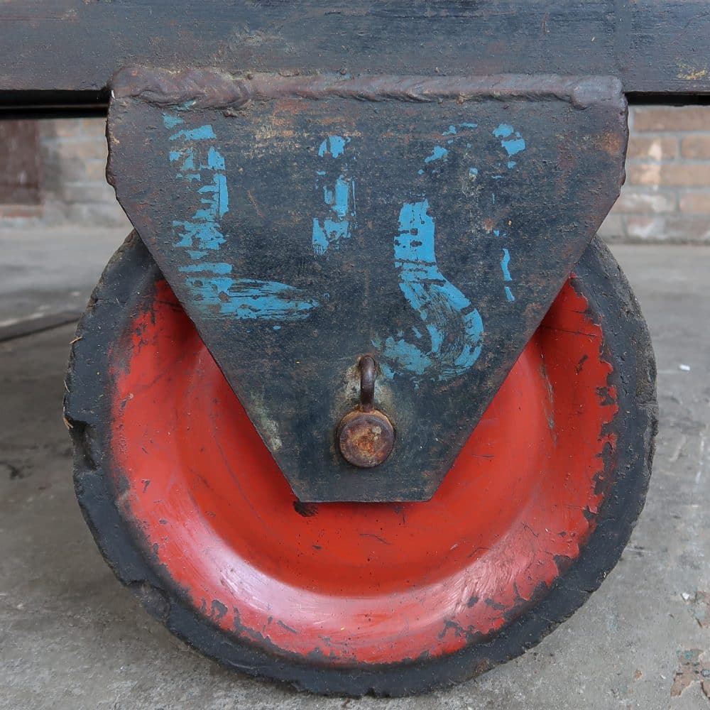 Industriële kar - salontafel - Afbeelding 8