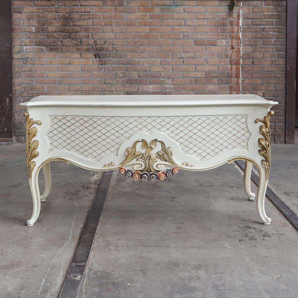 Antieke Rococo bloementafel - Afbeelding 4