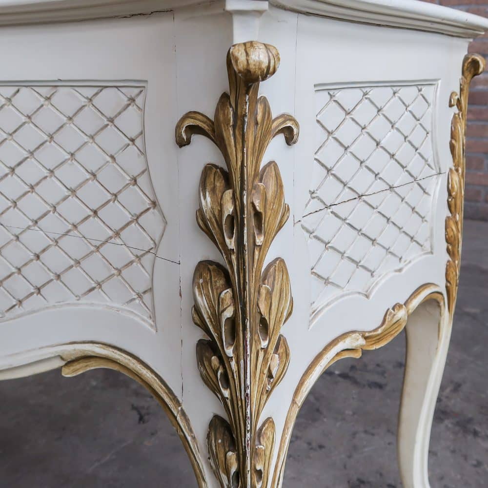 Antieke Rococo bloementafel - Afbeelding 10