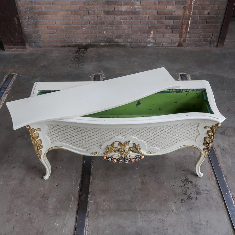 Antieke Rococo bloementafel - Afbeelding 5
