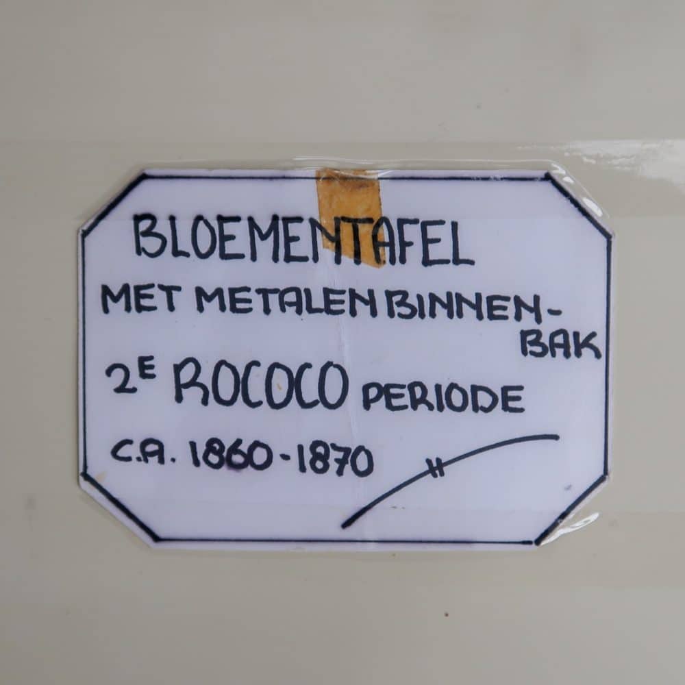 Antieke Rococo bloementafel - Afbeelding 15