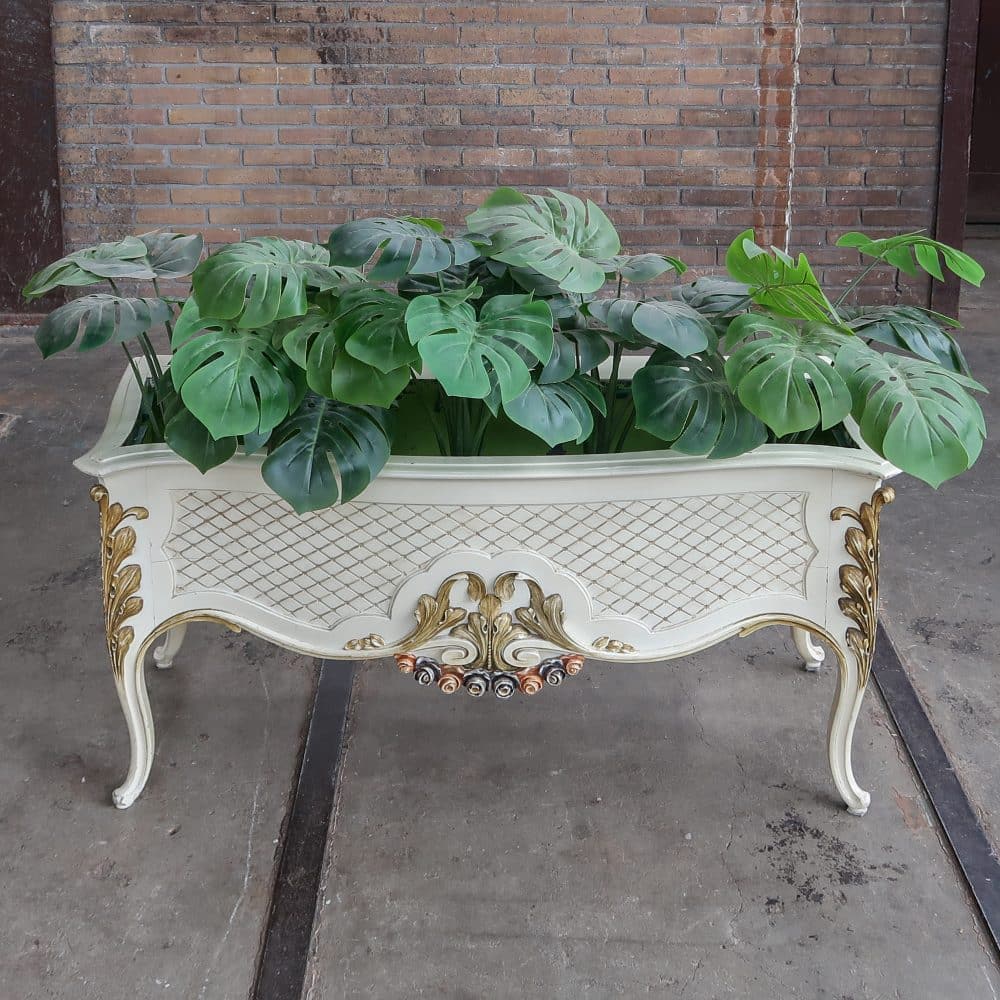Antieke Rococo bloementafel - Afbeelding 2