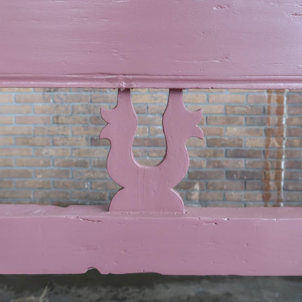 Brocante houten klepbank - Afbeelding 7