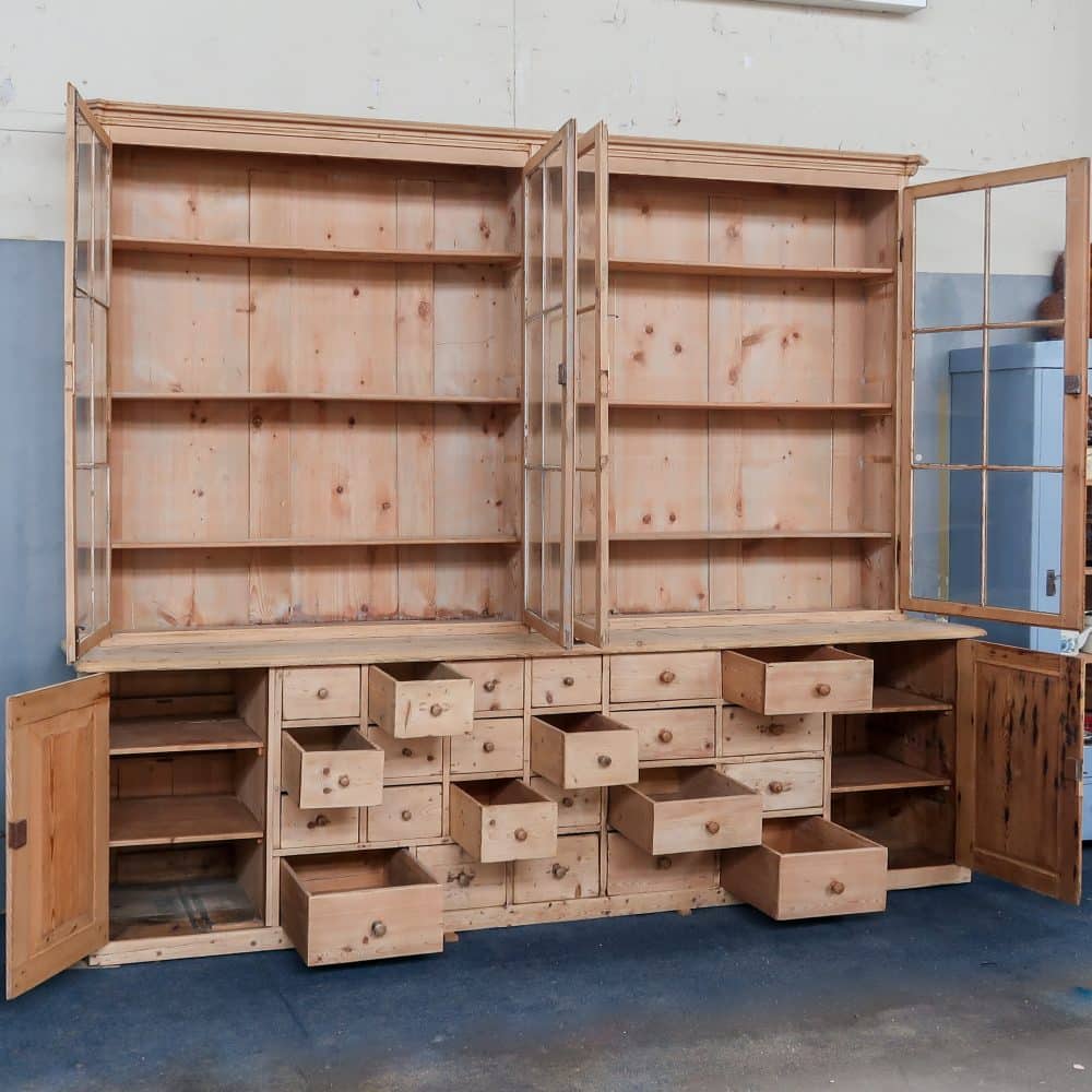 Brocante grenen winkelkast - Afbeelding 3