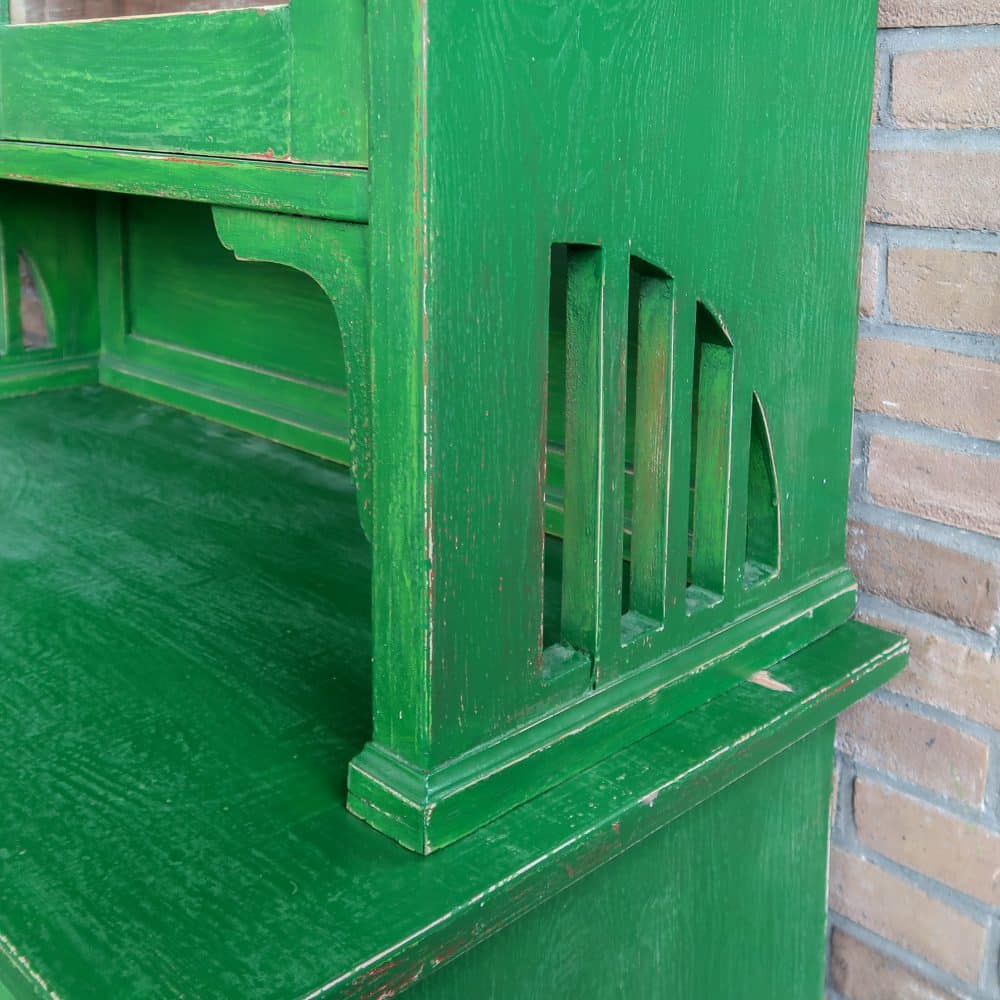 Groene brocante buffetkast - Afbeelding 7