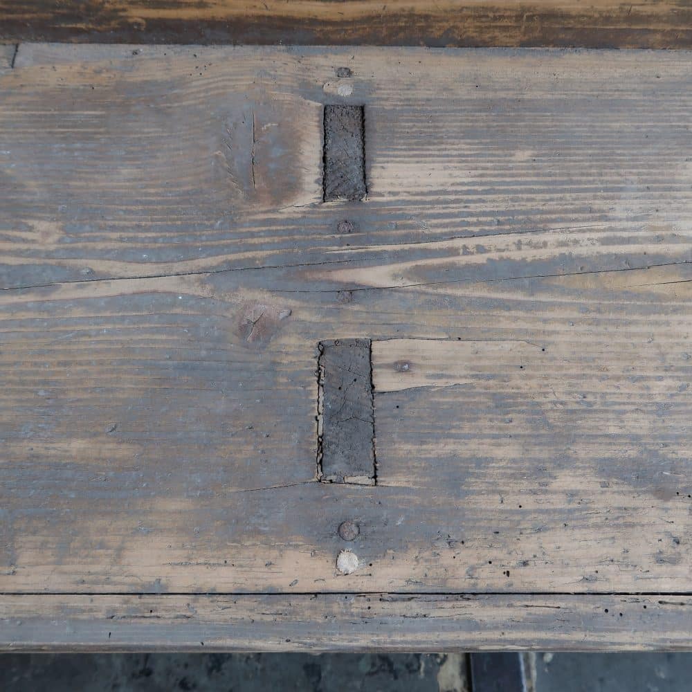 Brocante houten bank - Afbeelding 7