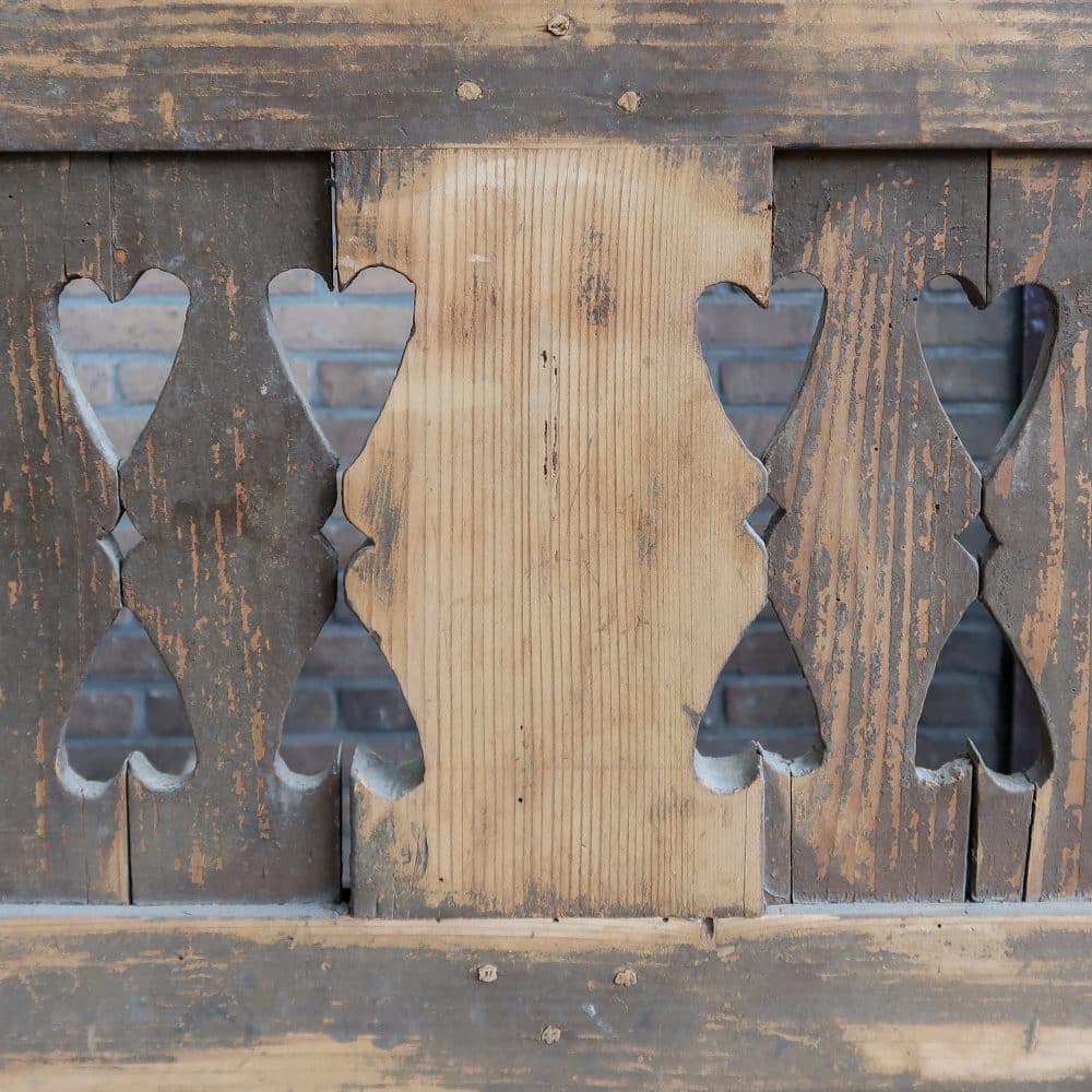 Brocante houten bank - Afbeelding 6