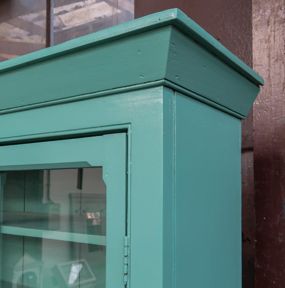Brocante turquoise winkelkast - Afbeelding 8
