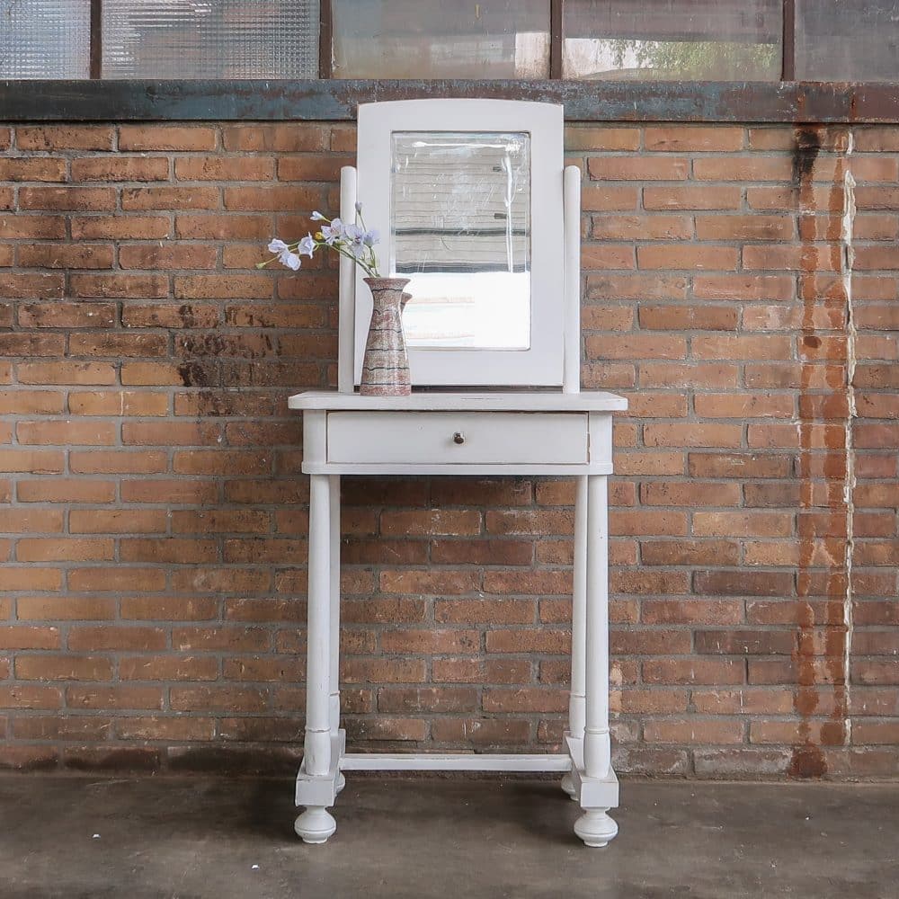 Brocante kaptafel met lade - Afbeelding 2
