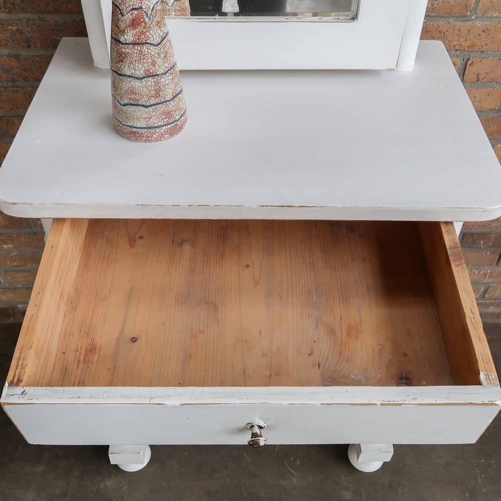 Brocante kaptafel met lade - Afbeelding 5