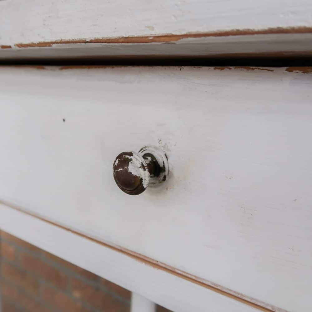 Brocante kaptafel met lade - Afbeelding 9