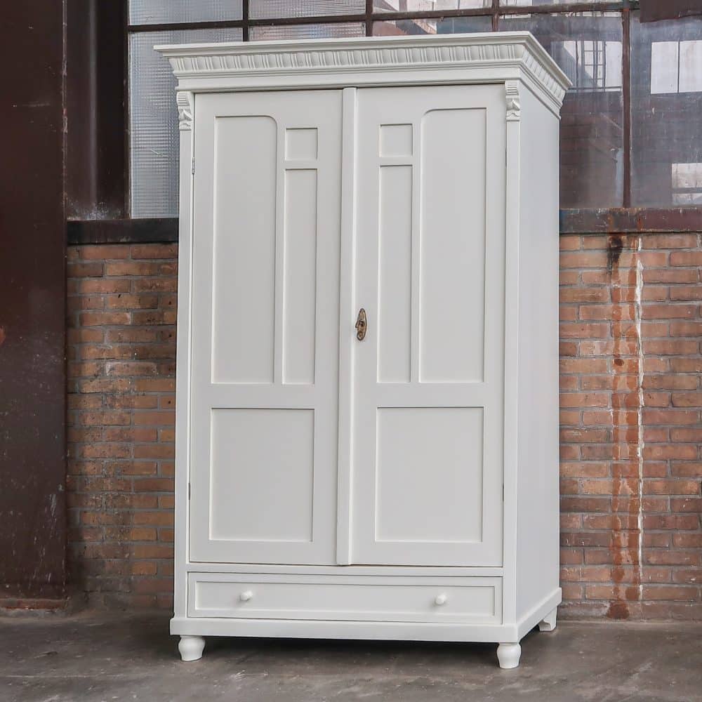 Witte brocante linnenkast – Bild 2