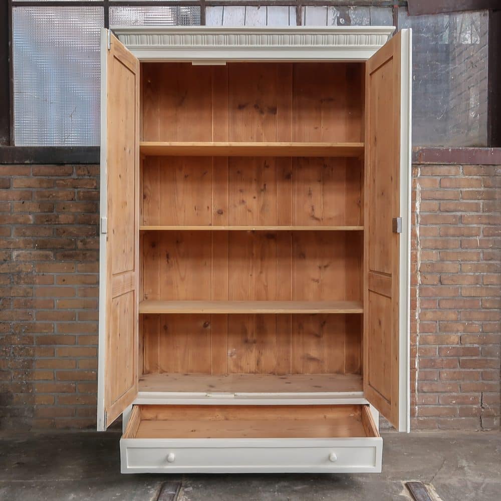 Witte brocante linnenkast – Bild 3