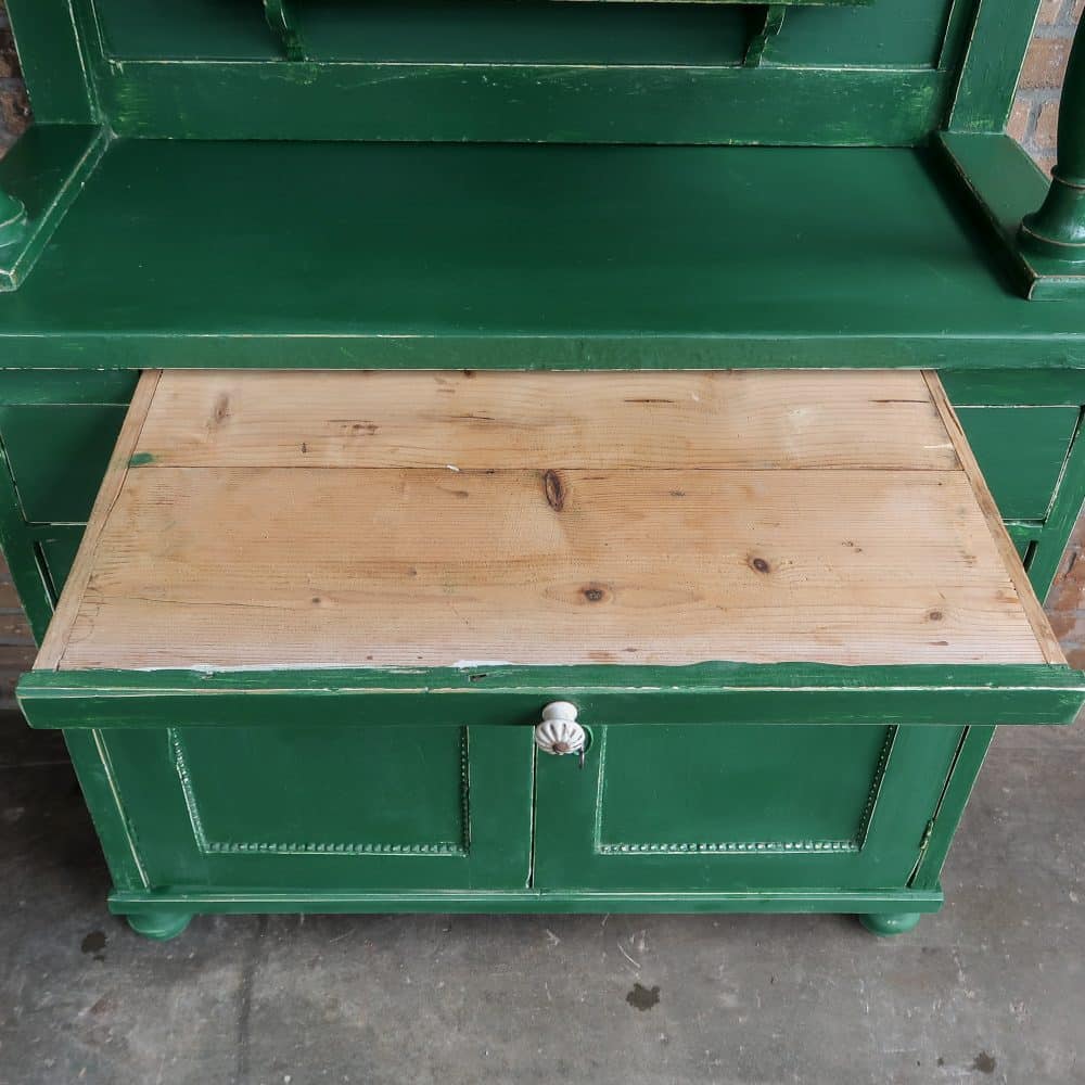 Brocante groene buffetkast - Afbeelding 4