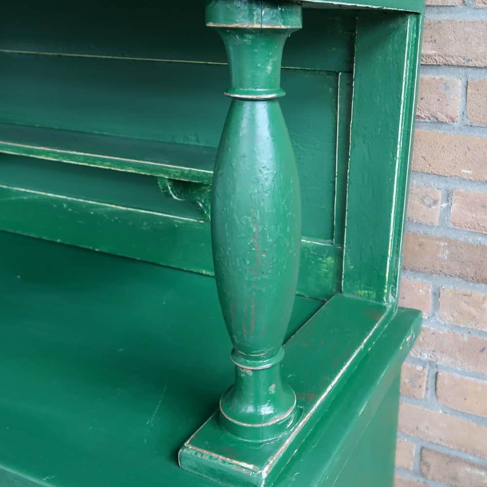 Brocante groene buffetkast - Afbeelding 9