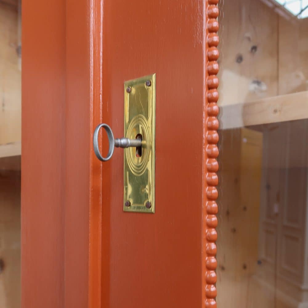 Brocante oranje vitrinekast - Afbeelding 8