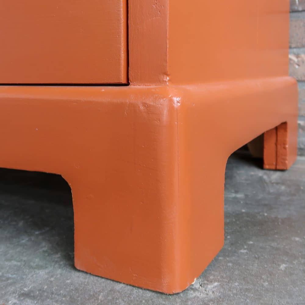 Brocante oranje vitrinekast - Afbeelding 10