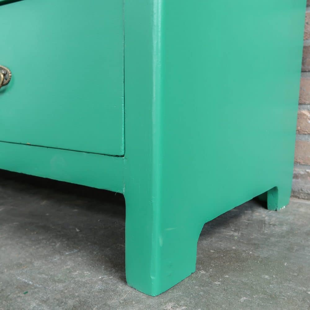 Brocante groene linnenkast – Bild 8