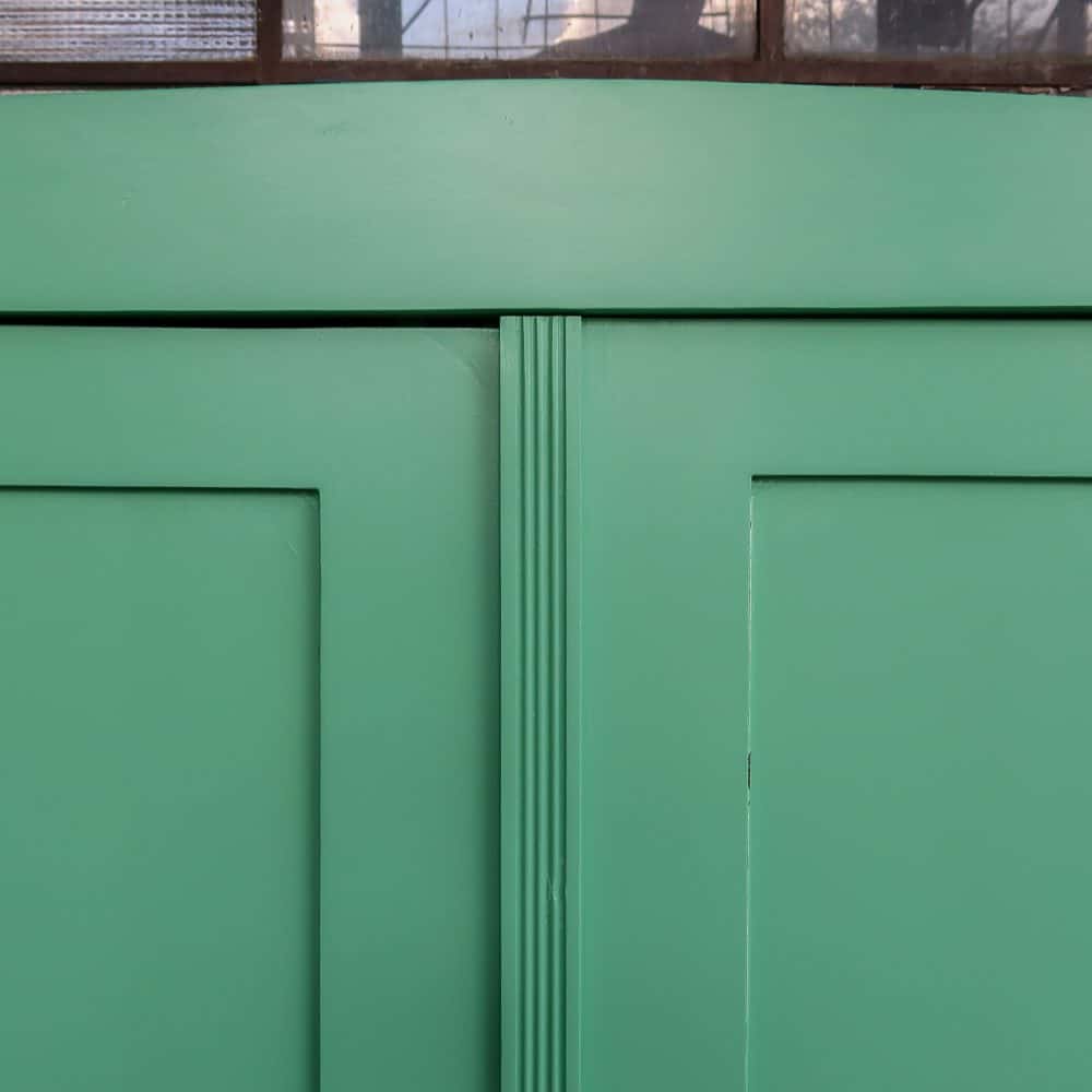 Brocante groene linnenkast - Afbeelding 4