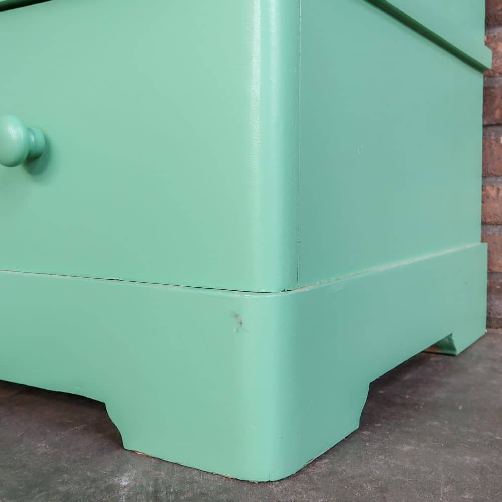 Brocante groene linnenkast - Afbeelding 9