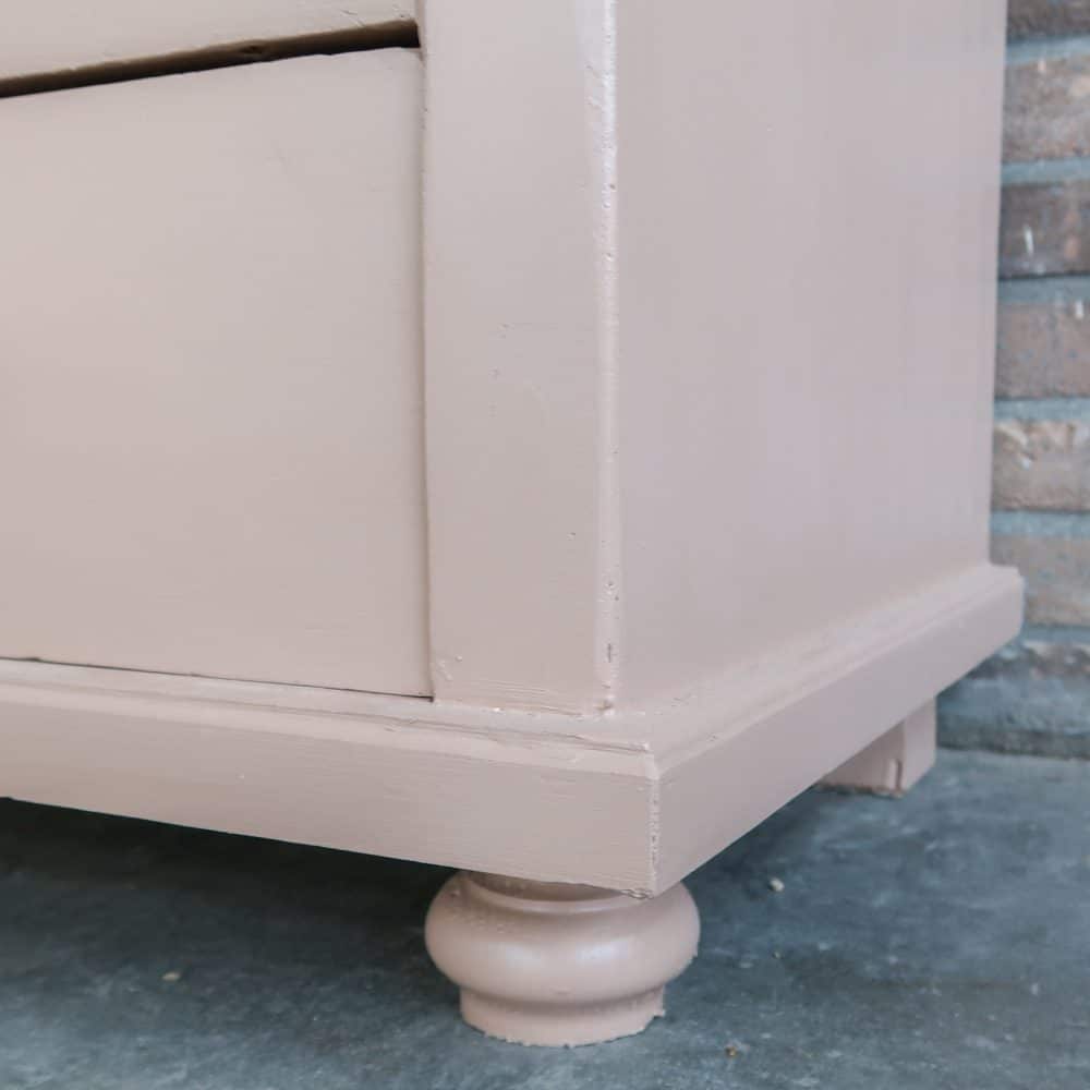 Brocante bleek roze linnenkast - Afbeelding 9