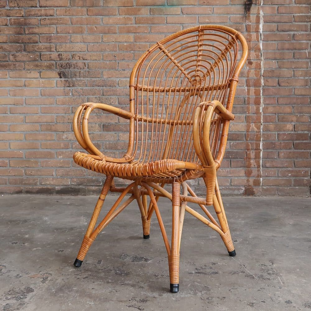 Vintage rotan stoel