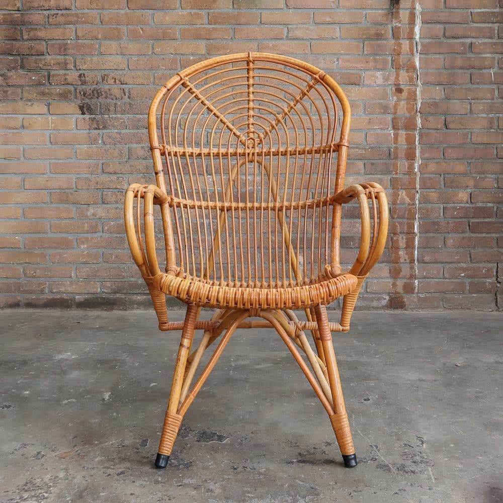 Vintage rotan stoel - Afbeelding 2